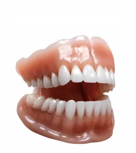 Prótesis dentales completas personalizadas LumaDent — Marfil y blanco, ajuste personalizado - Desfino
