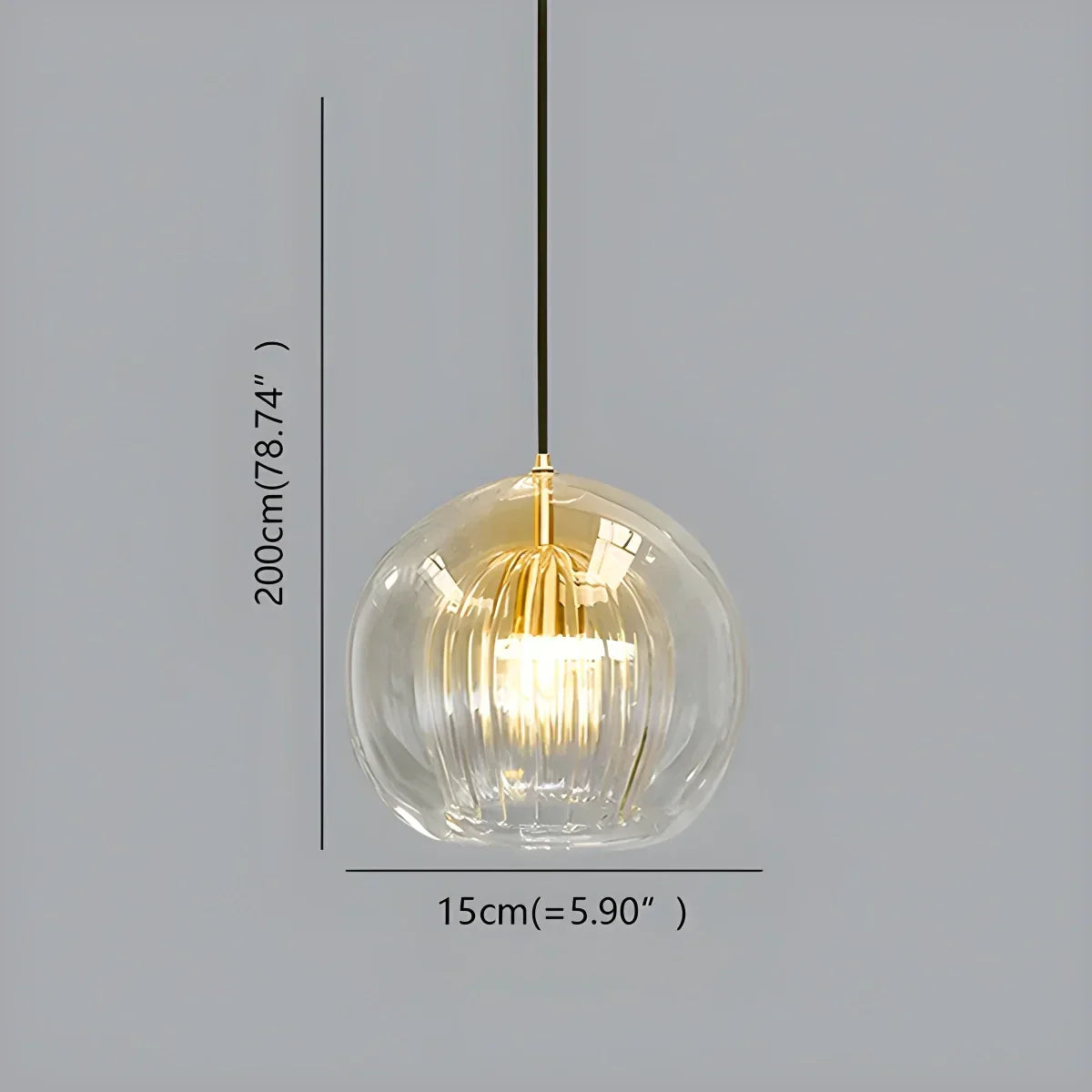 Nordic Glass Globe Pendant Light for Modern Interiors | Desfino