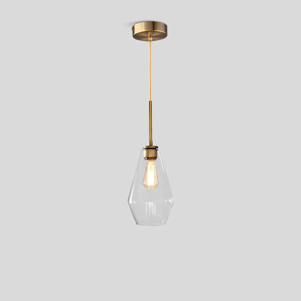 Hailie Clear Glass Pendant Light for Kitchen | Desfino