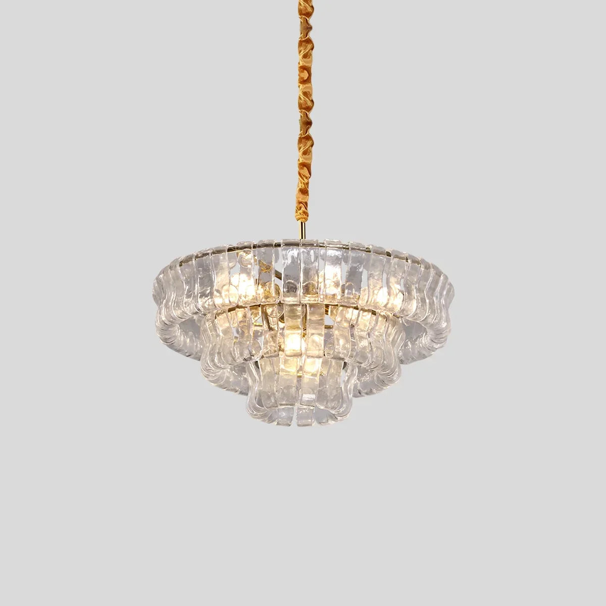 Luxuriöser mehrschichtiger Murano-Glaskronleuchter in Ringform | Desfino