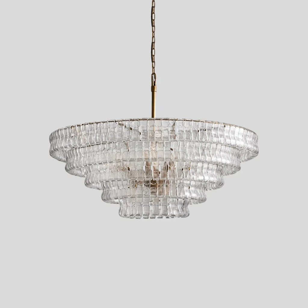 Luxuriöser mehrschichtiger Murano-Glaskronleuchter in Ringform | Desfino