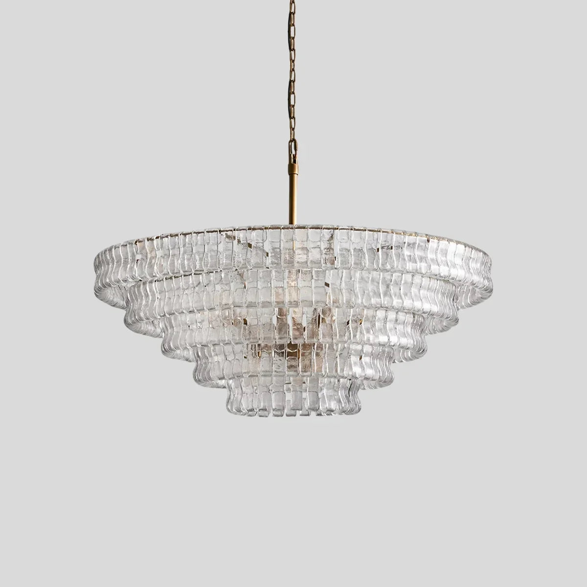 Luxuriöser mehrschichtiger Murano-Glaskronleuchter in Ringform | Desfino