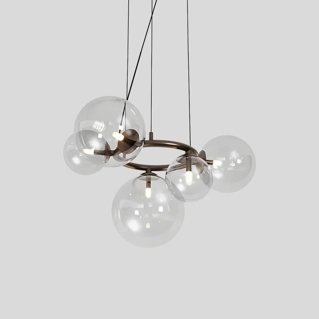 Luxurious Single-Tone Glass Spheres Chandelier | Desfino