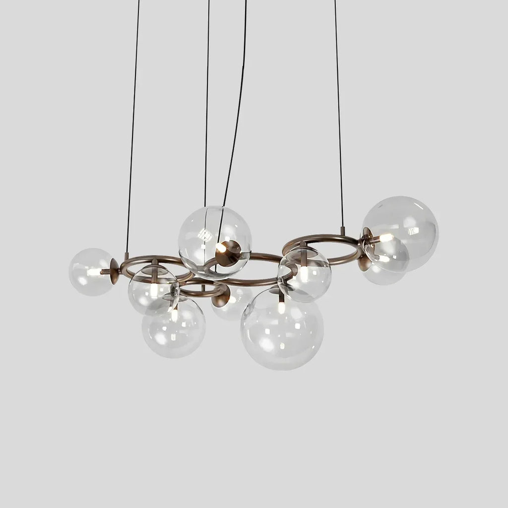 Luxurious Single-Tone Glass Spheres Chandelier | Desfino
