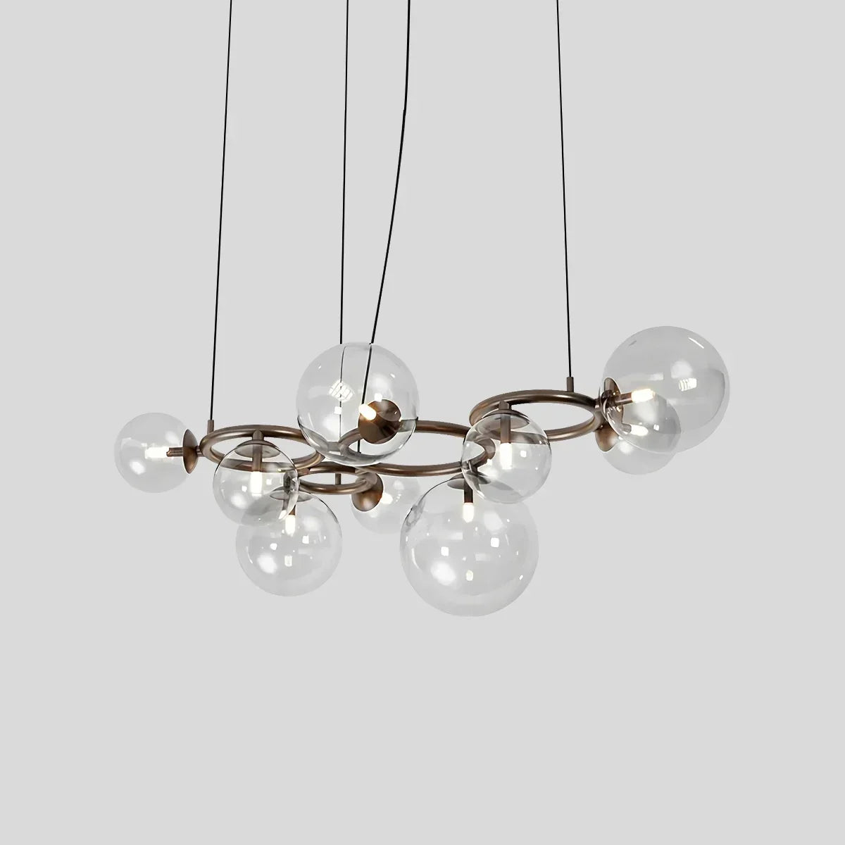 Luxurious Single-Tone Glass Spheres Chandelier | Desfino