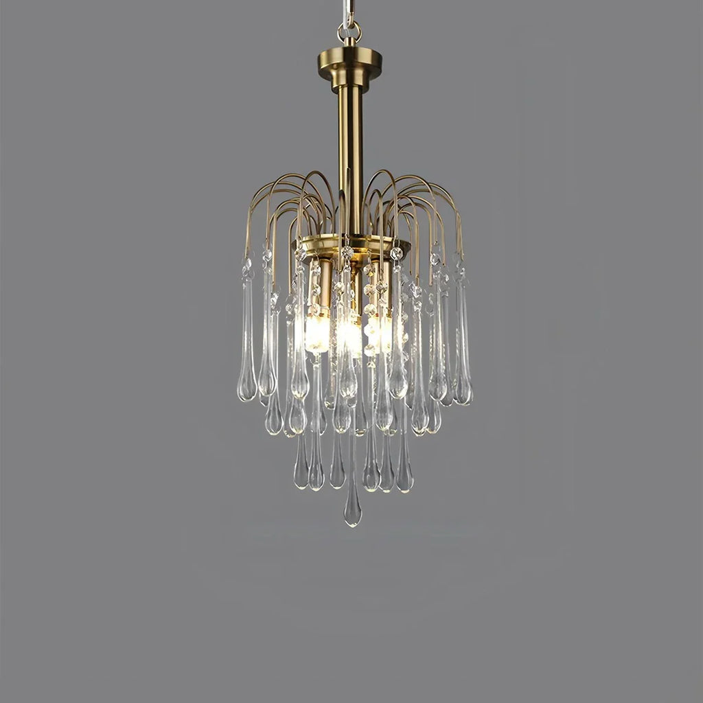 French Retro Water Drop Glass Chandelier | Desfino