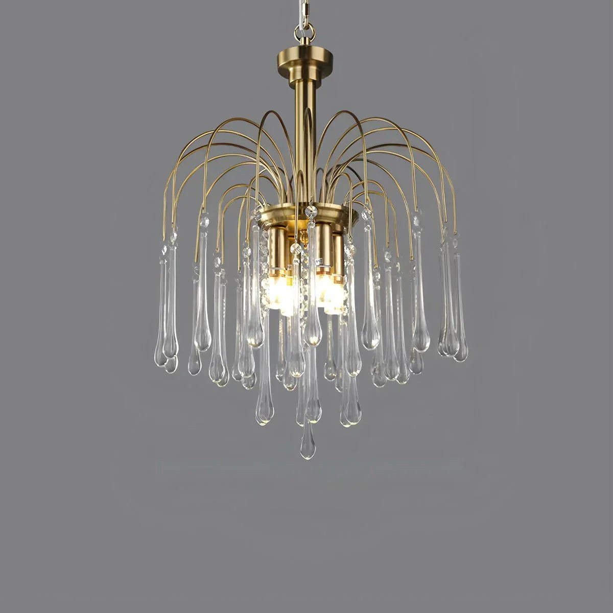 French Retro Water Drop Glass Chandelier | Desfino