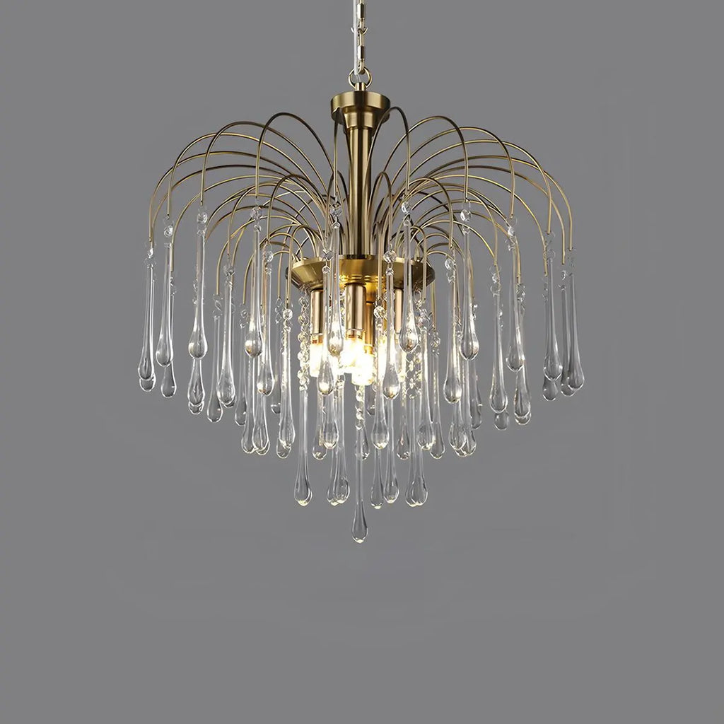 French Retro Water Drop Glass Chandelier | Desfino