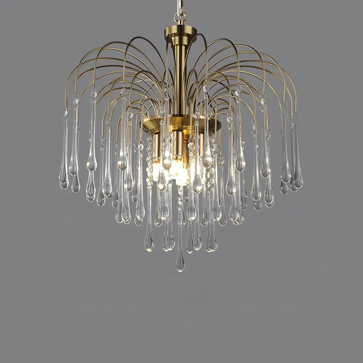 French Retro Water Drop Glass Chandelier | Desfino