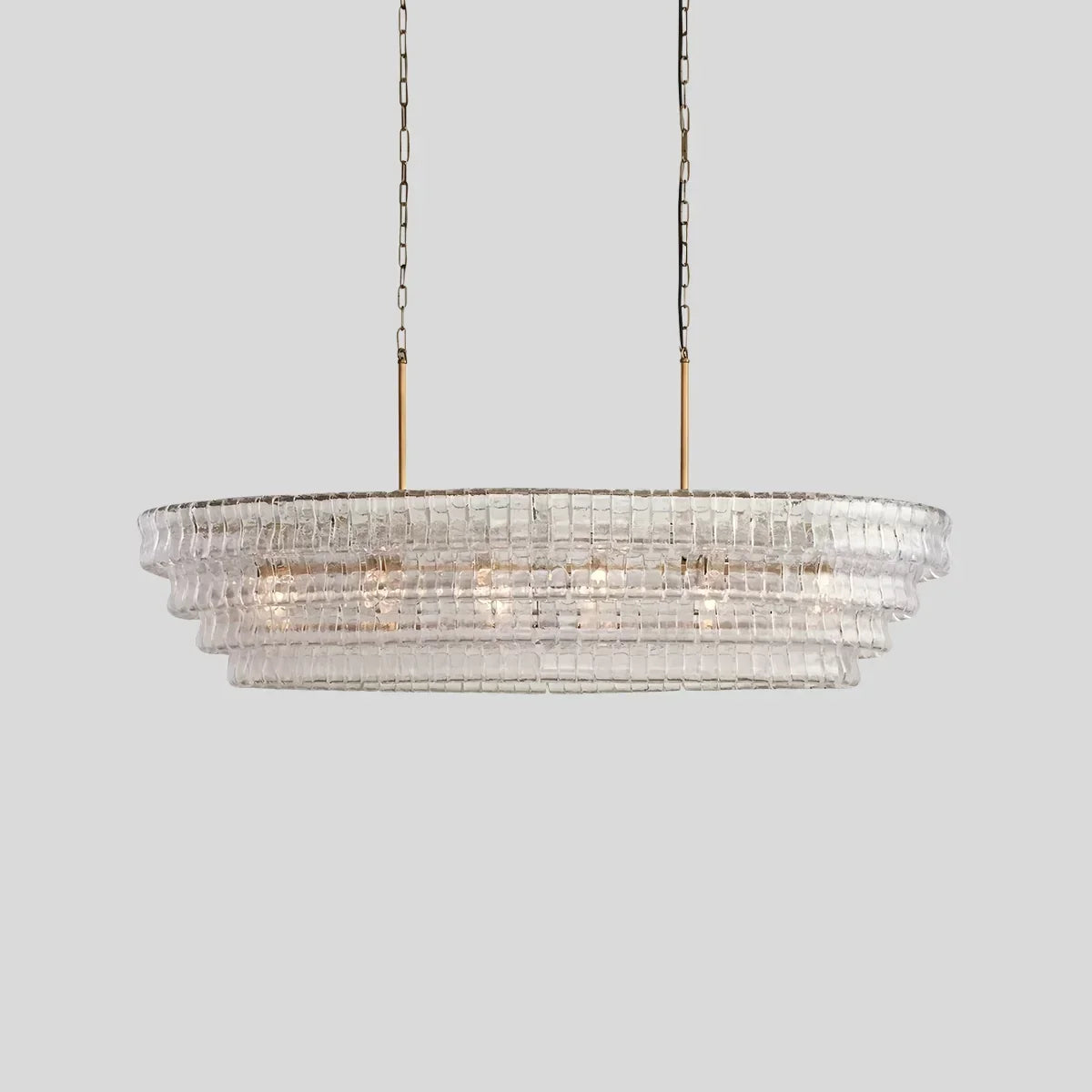 Luxuriöser mehrschichtiger Murano-Glaskronleuchter in Ringform | Desfino