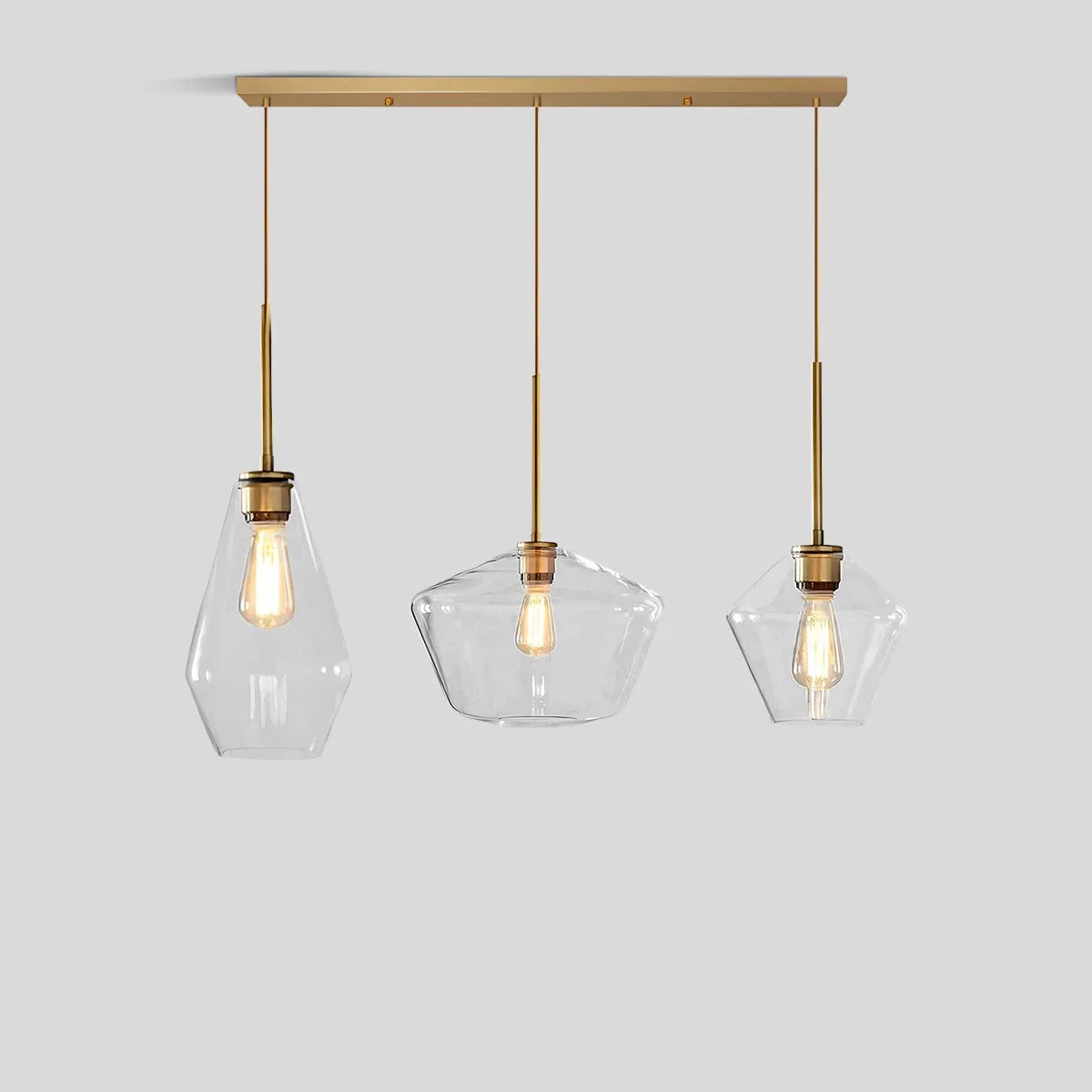 Hailie Clear Glass Pendant Light for Kitchen | Desfino