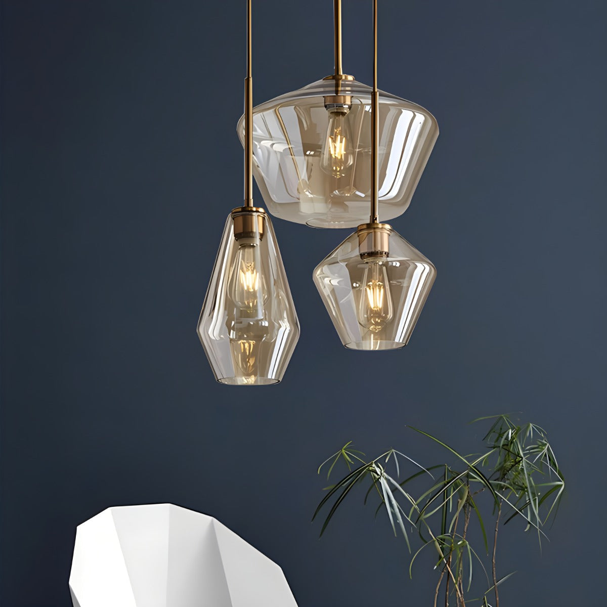Hailie Clear Glass Pendant Light for Kitchen | Desfino