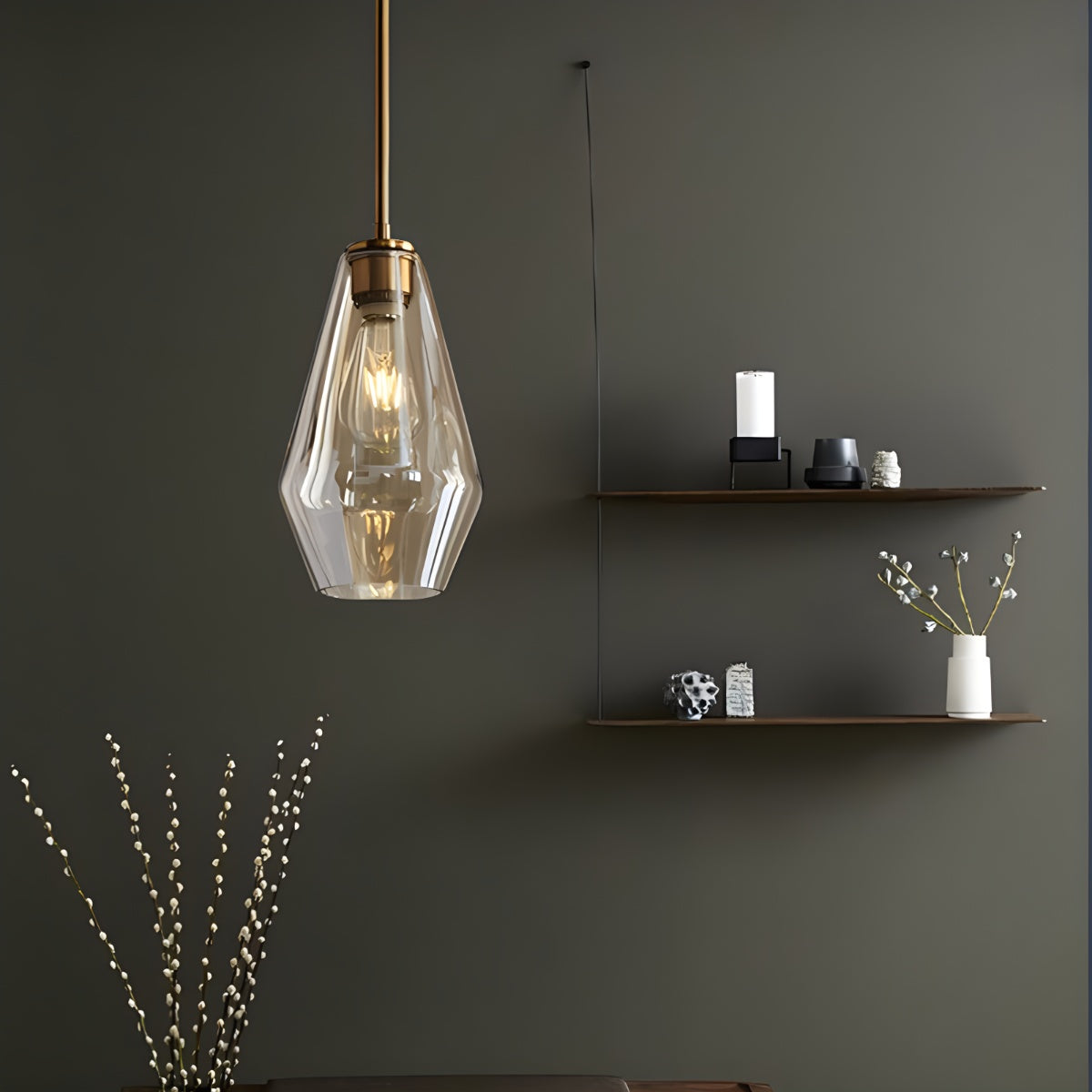 Hailie Clear Glass Pendant Light for Kitchen | Desfino