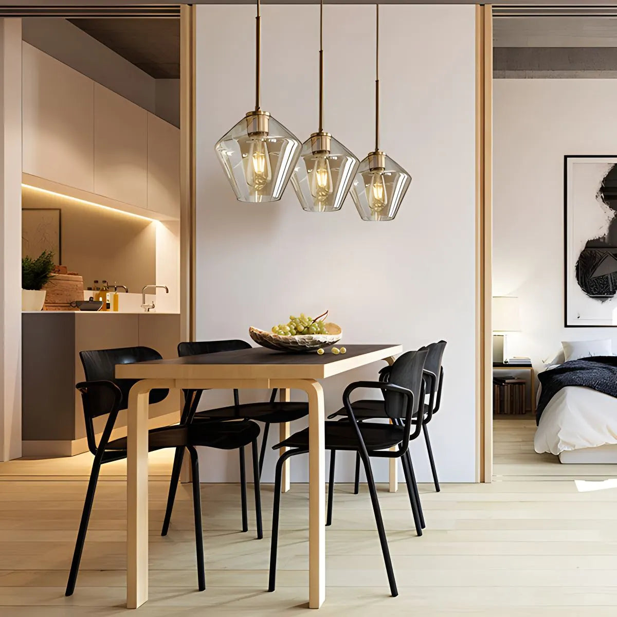 Hailie Clear Glass Pendant Light for Kitchen | Desfino