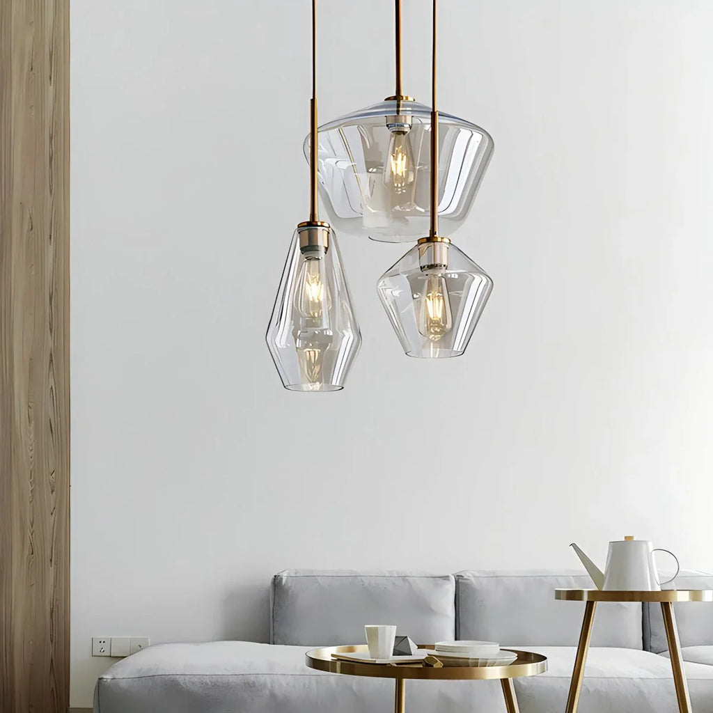 Hailie Clear Glass Pendant Light for Kitchen | Desfino