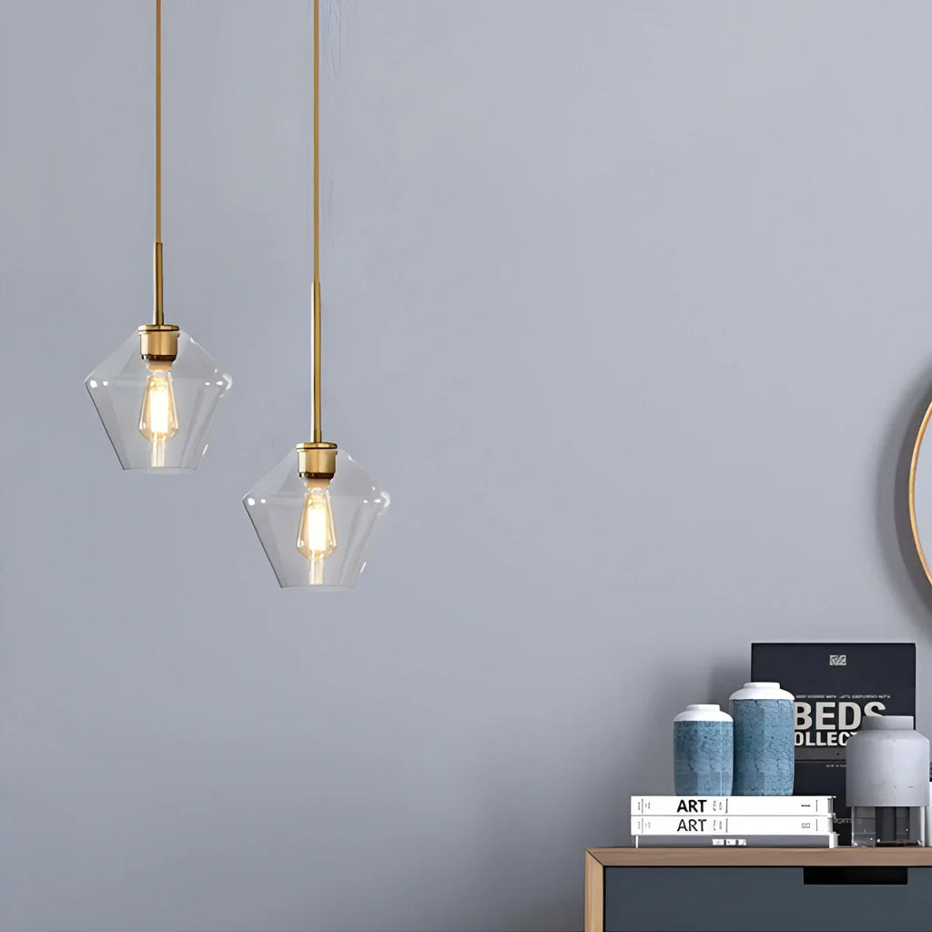 Hailie Clear Glass Pendant Light for Kitchen | Desfino