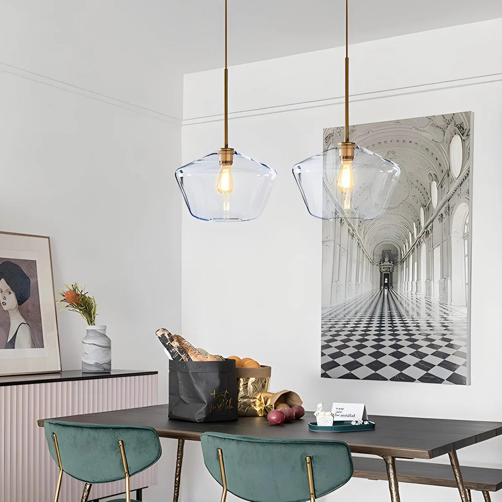 Hailie Clear Glass Pendant Light for Kitchen | Desfino