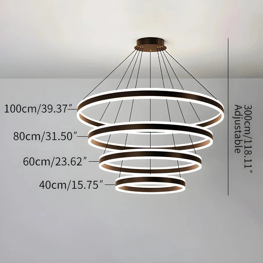 Circle Layered Living Room Chandelier | Desfino