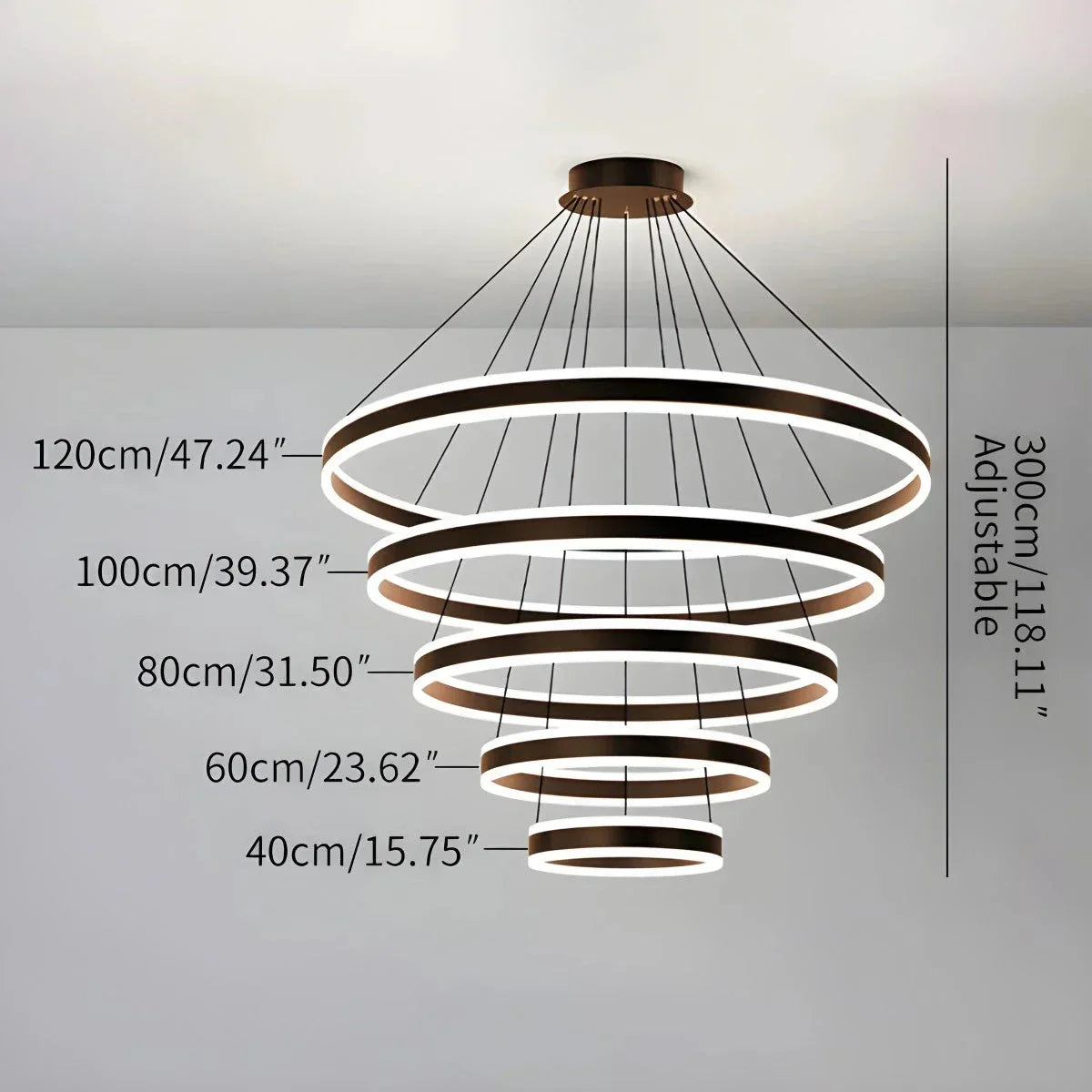 Circle Layered Living Room Chandelier | Desfino