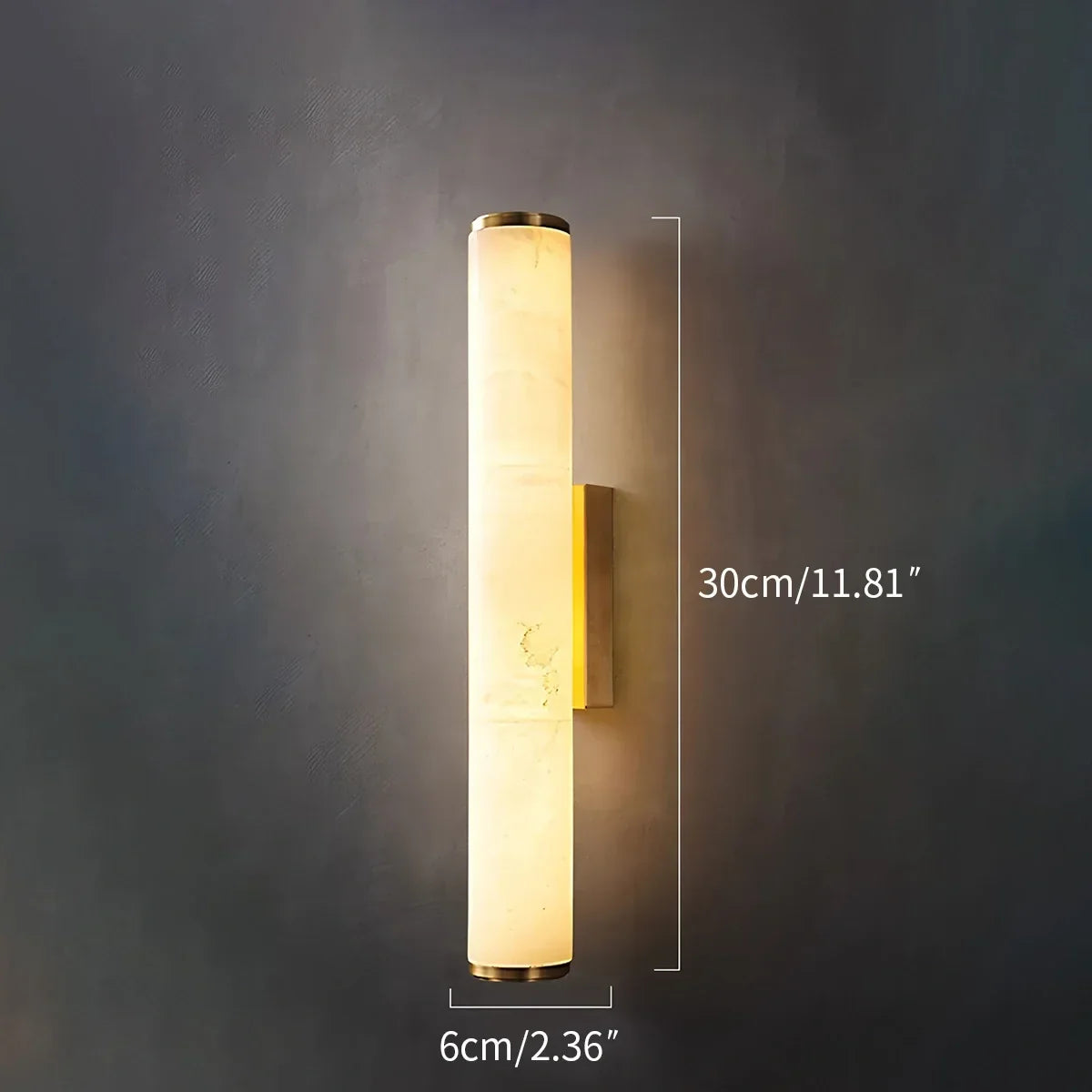 Modern Cylindrical Spanish Alabaster Wall Sconce | Desfino