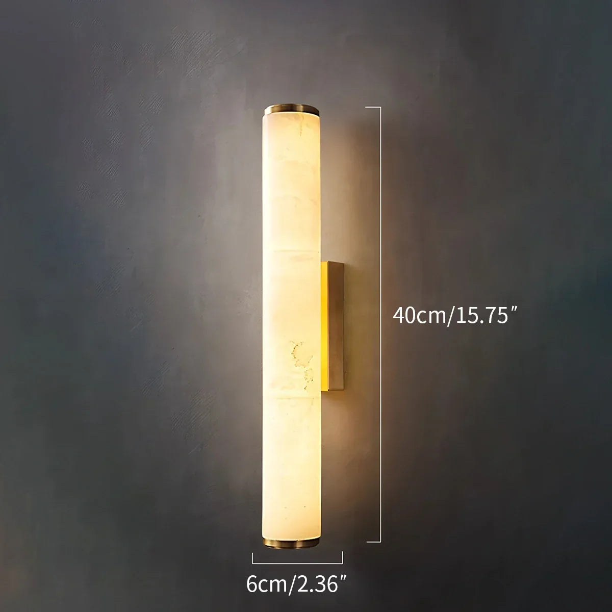 Modern Cylindrical Spanish Alabaster Wall Sconce | Desfino