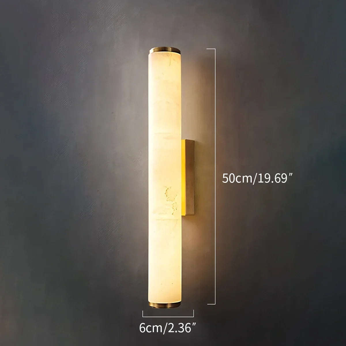 Modern Cylindrical Spanish Alabaster Wall Sconce | Desfino
