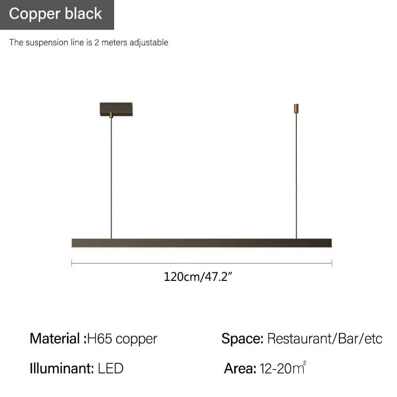 All Copper Minimalist Chandelier for Dining & Living Rooms | Desfino