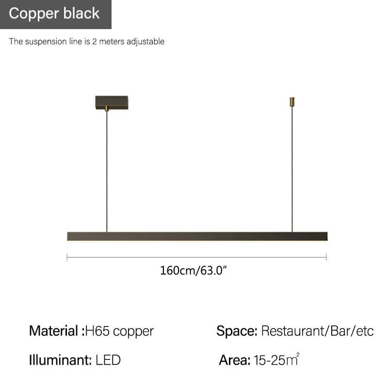 All Copper Minimalist Chandelier for Dining & Living Rooms | Desfino