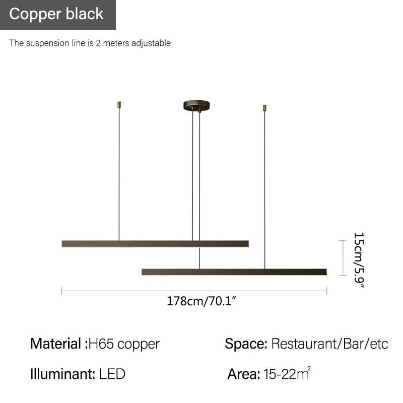All Copper Minimalist Chandelier for Dining & Living Rooms | Desfino