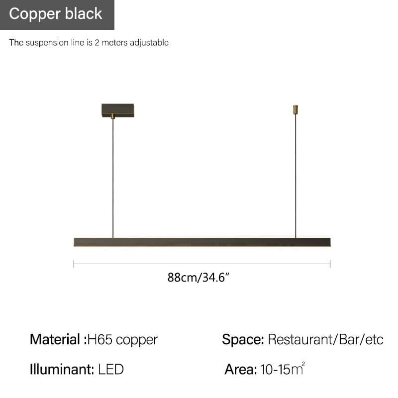 All Copper Minimalist Chandelier for Dining & Living Rooms | Desfino