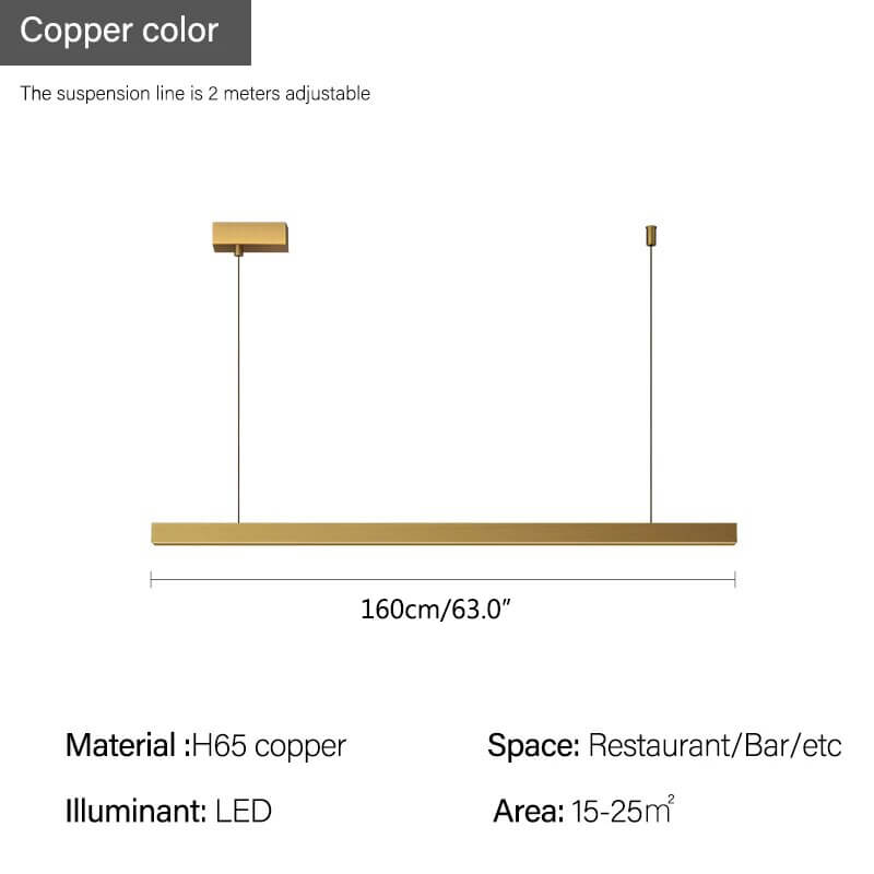 All Copper Minimalist Chandelier for Dining & Living Rooms | Desfino