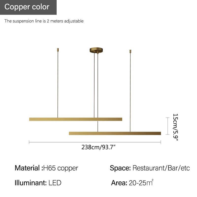 All Copper Minimalist Chandelier for Dining & Living Rooms | Desfino