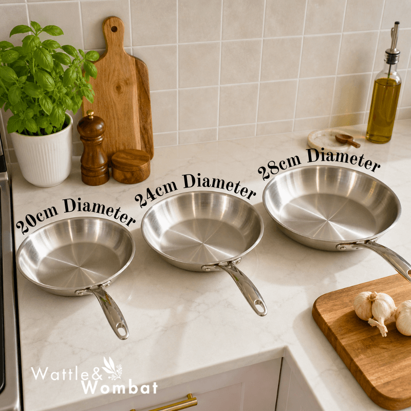 Každodenní nerezové pánve — prémiové nádobí, odolný design