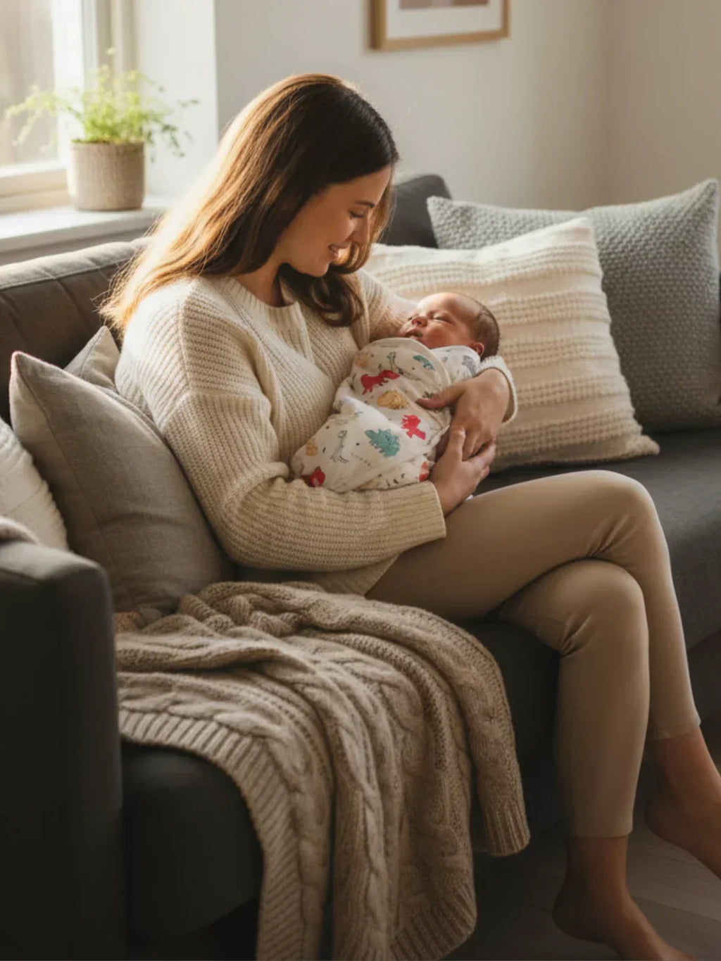 Kapuzen-Baby-Pucktuch aus reiner Baumwolle – weiche, anschmiegsame Passform