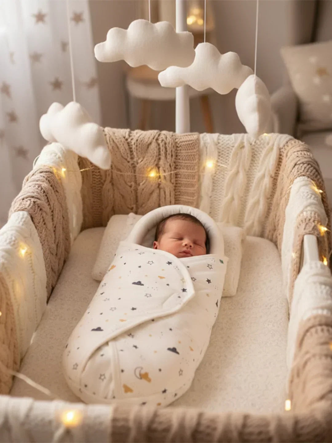 Kapuzen-Baby-Pucktuch aus reiner Baumwolle – weiche, anschmiegsame Passform