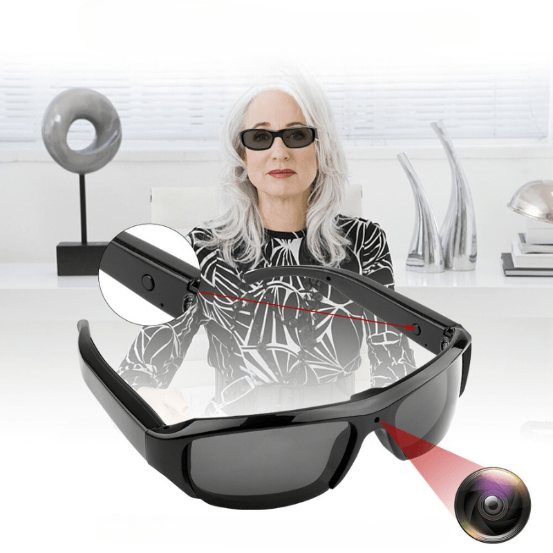 Ochelari inteligenți Aelora 1080P - Cameră portabilă HD, hands-free - Desfino