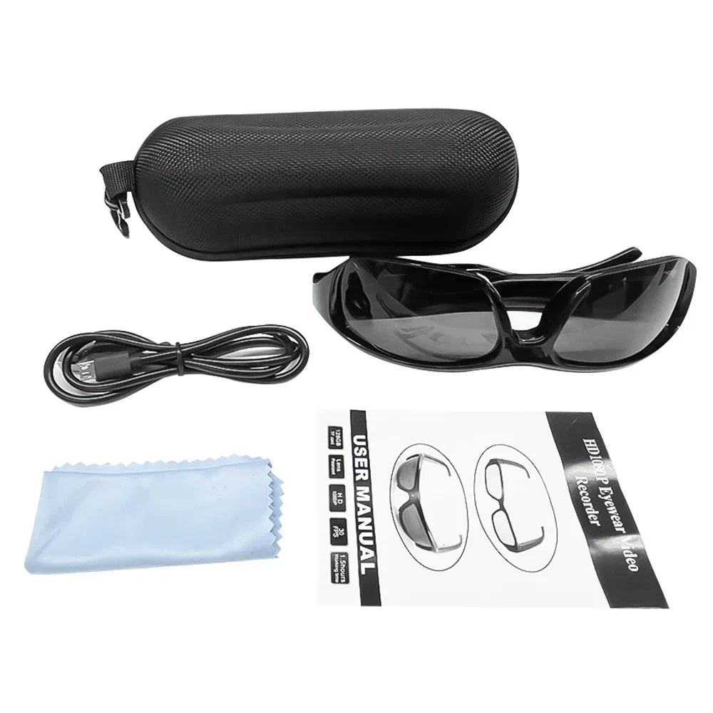 Ochelari inteligenți Aelora 1080P - Cameră portabilă HD, hands-free - Desfino