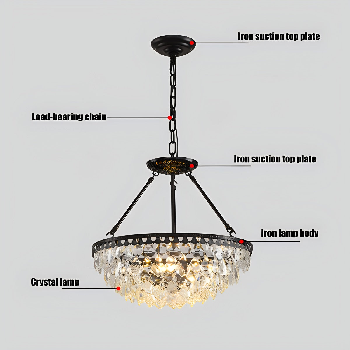 Crown Crystal Led Chandelier | Desfino