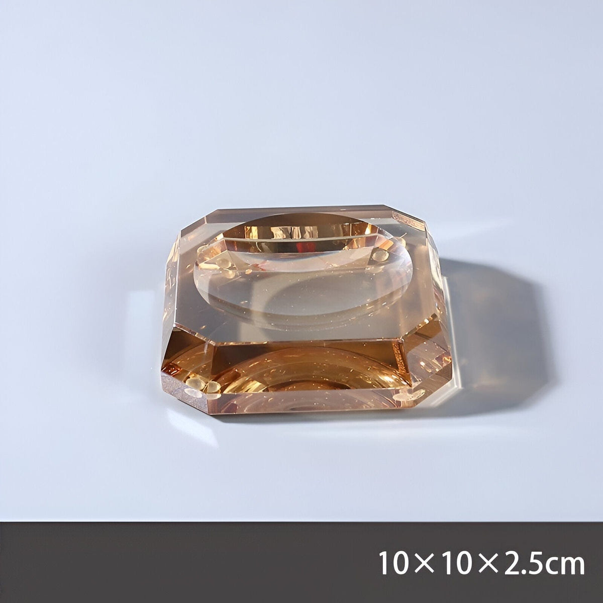 LumaGlass krystalglas-badesæt — dispenser, holder og krukker - Desfino