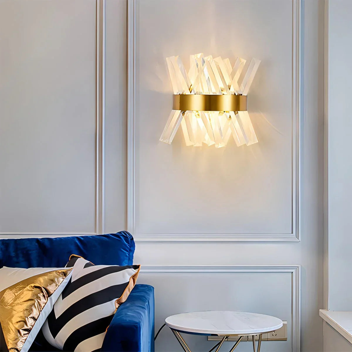 Crystal Glass Luxury Wall Sconce | Desfino