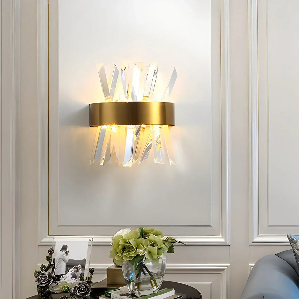 Crystal Glass Luxury Wall Sconce | Desfino