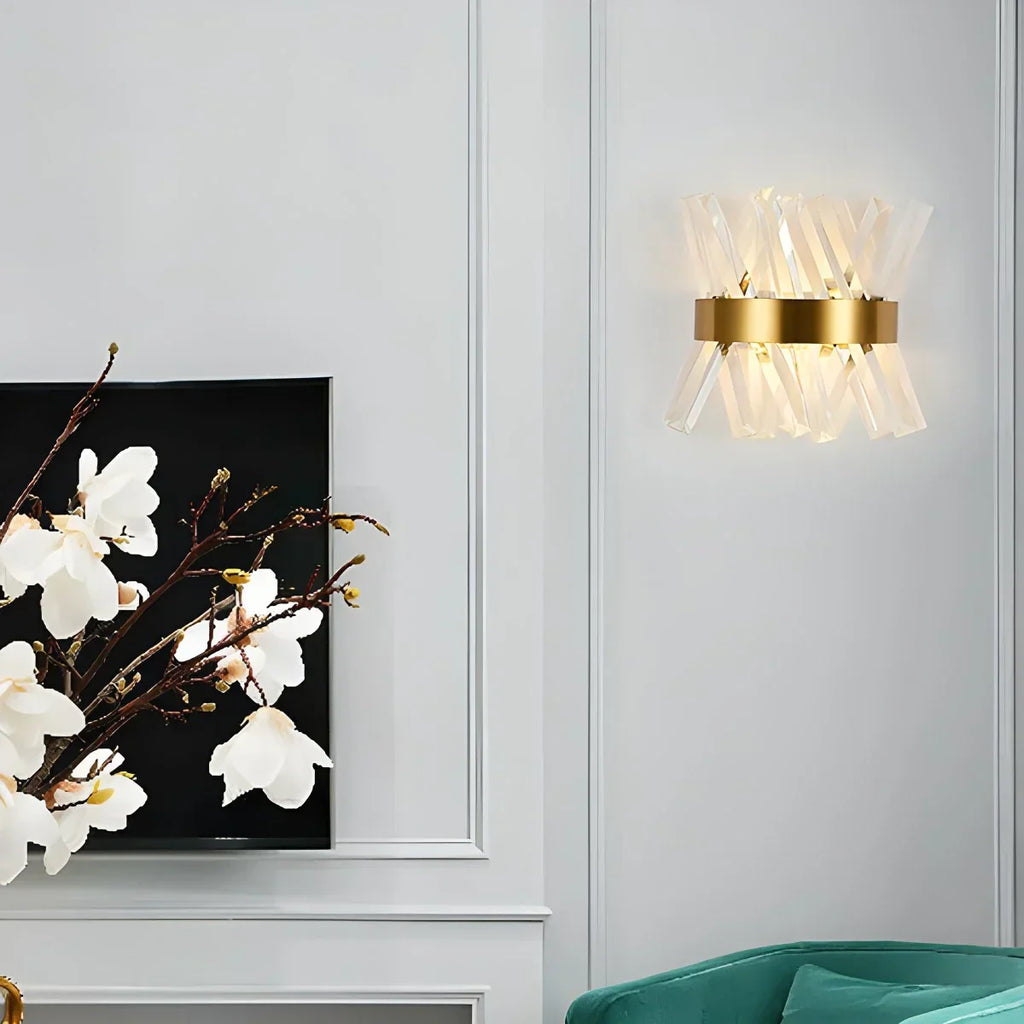 Crystal Glass Luxury Wall Sconce | Desfino