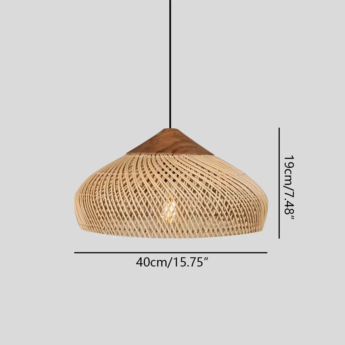 Pendelleuchte im Rattanstil für das Esszimmer | Desfino
