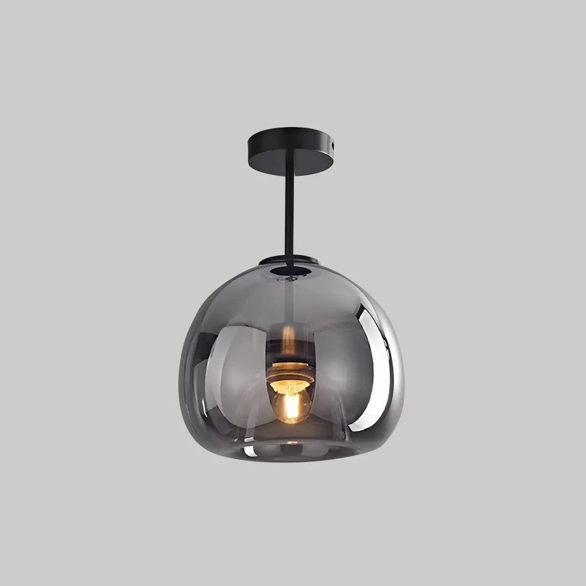 Vintage Glass Semi-Flush Ceiling Light for Entryway | Desfino
