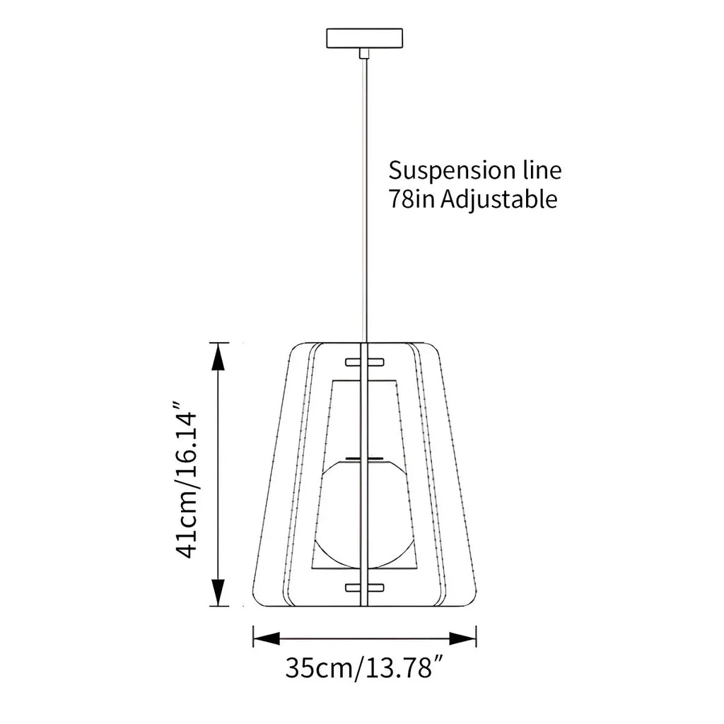 Square Pavilion Acoustic Pendant Light | Desfino