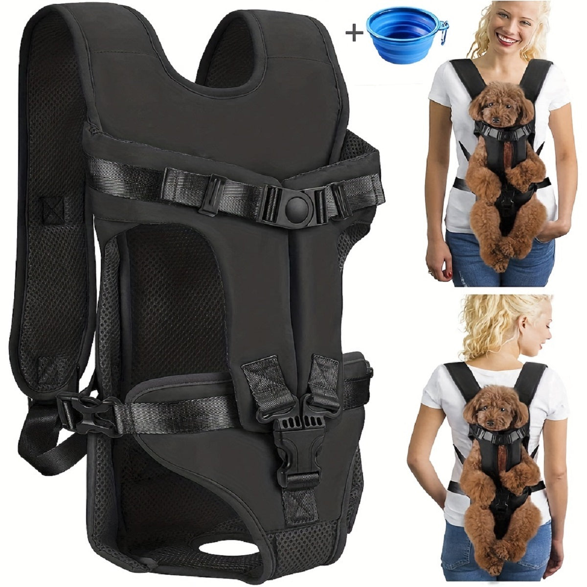 LumaTrail Rucsac frontal pentru transportul câinilor — mic/mediu, sub 35 lbs - Desfino