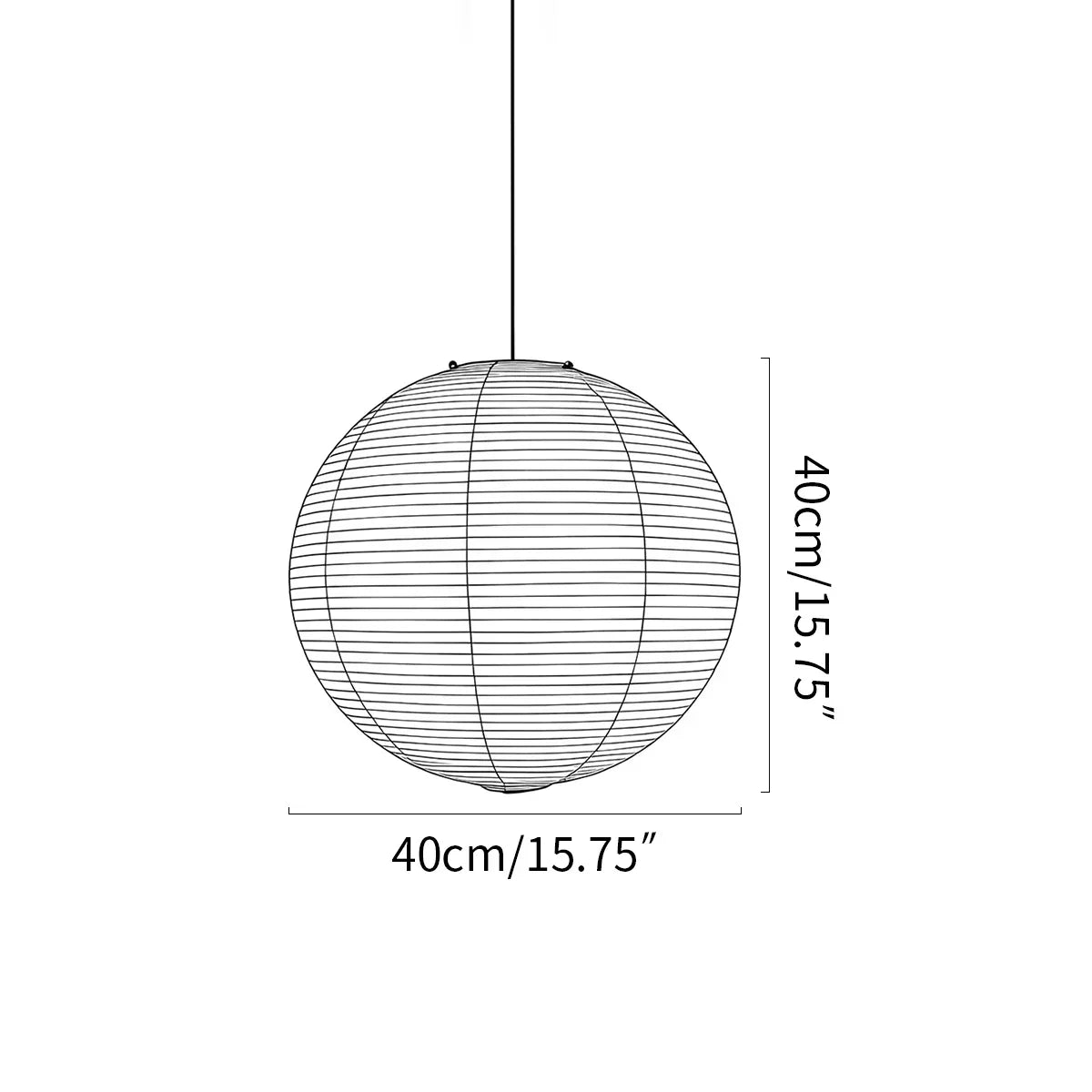 Japanese Style Spherical Paper Pendant Light for Living Room | Desfino