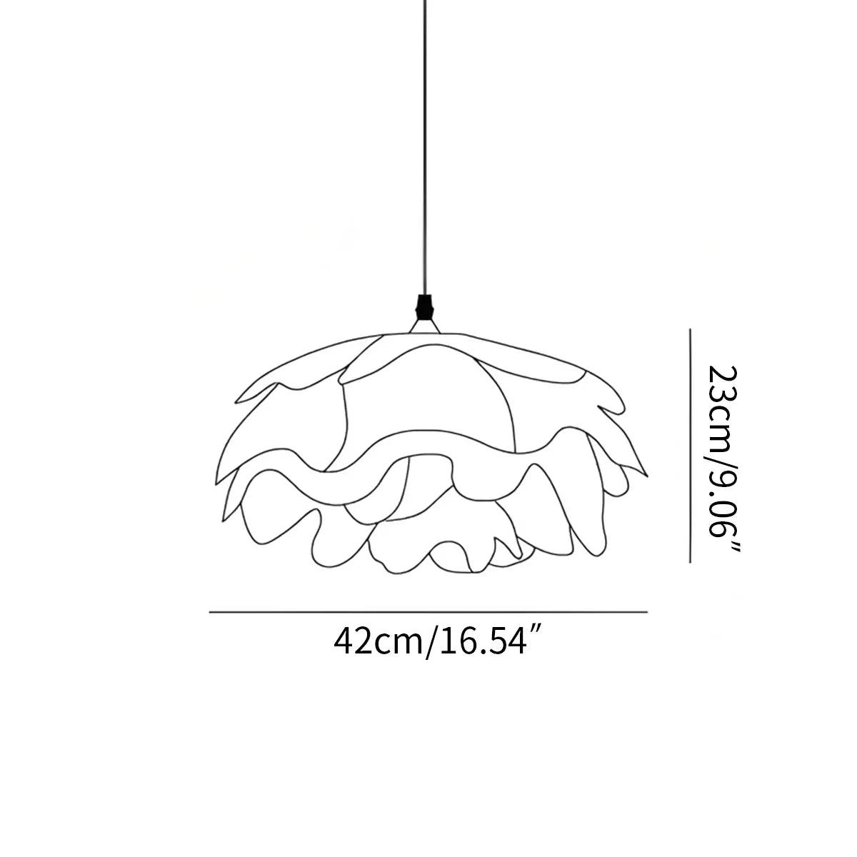 Weiße Pendelleuchte in Blumenform für das Schlafzimmer | Desfino
