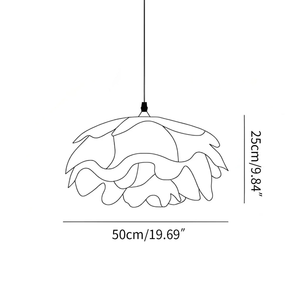 Weiße Pendelleuchte in Blumenform für das Schlafzimmer | Desfino