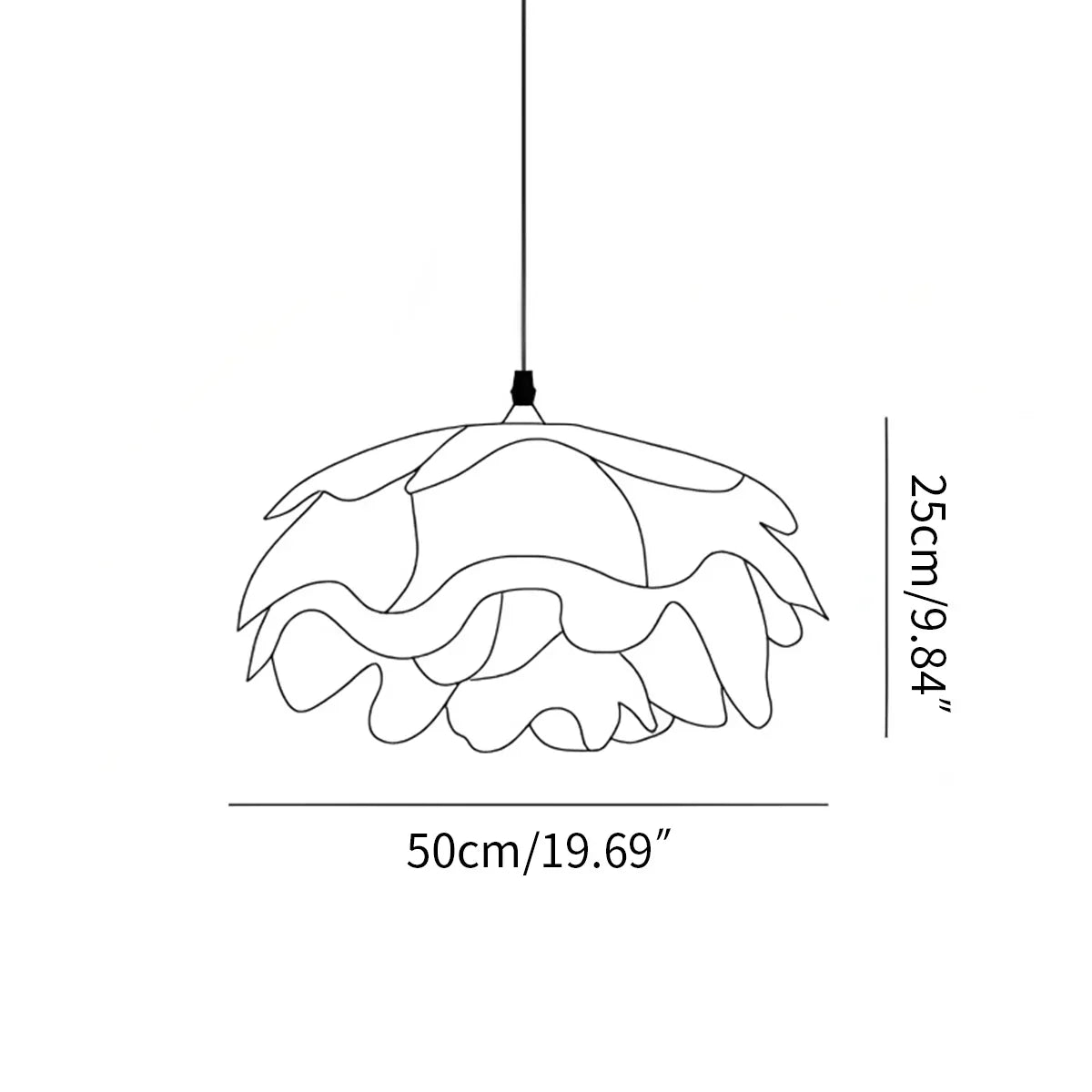 Weiße Pendelleuchte in Blumenform für das Schlafzimmer | Desfino